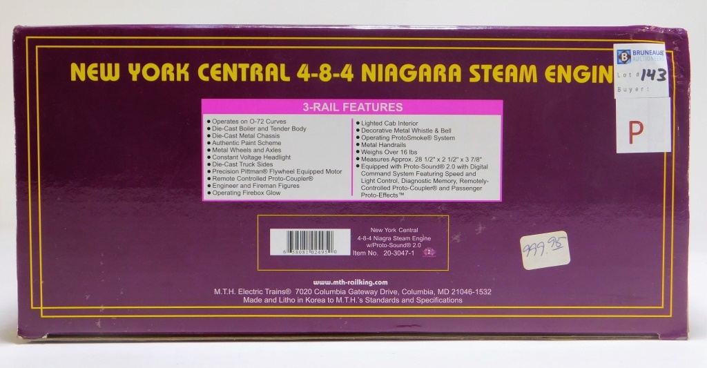 MTH NEW YORK CENTRAL NIAGARA
