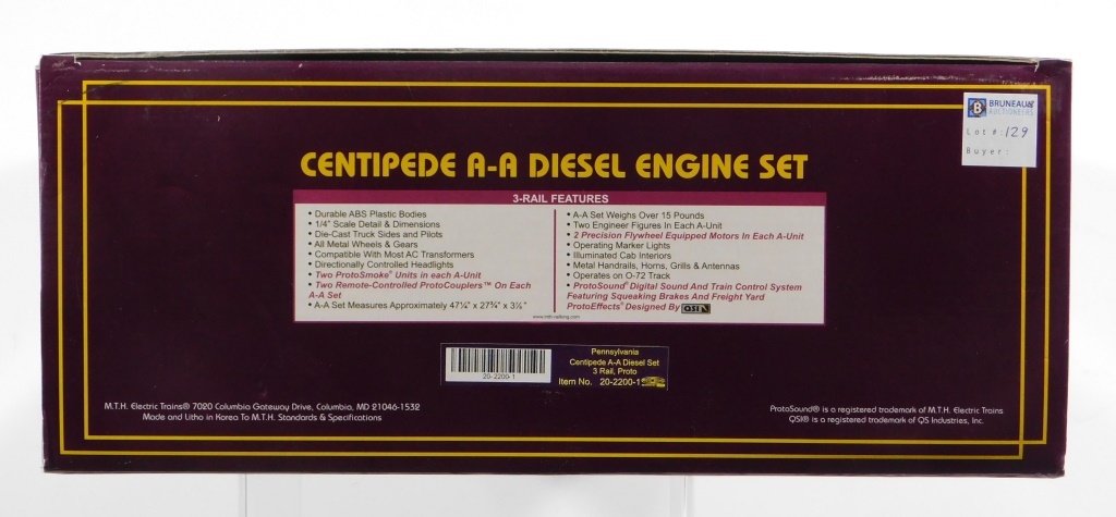 MTH PENNSYLVANIA CENTIPEDE A-A