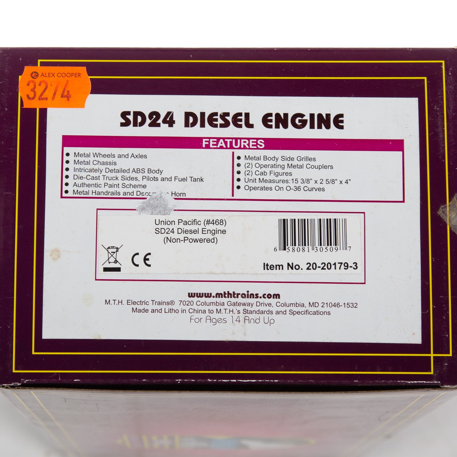 M.T.H. SD24 DIESEL ENGINE Union