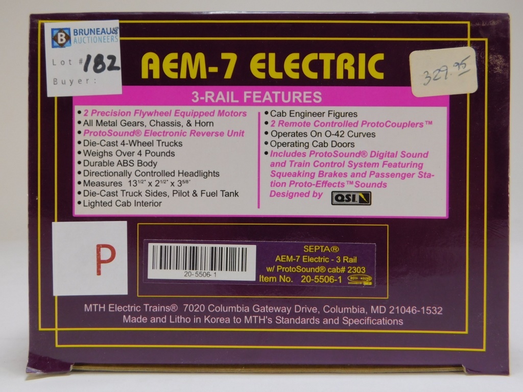 MTH SEPTA AEM-7 ELECTRIC ENGINE O