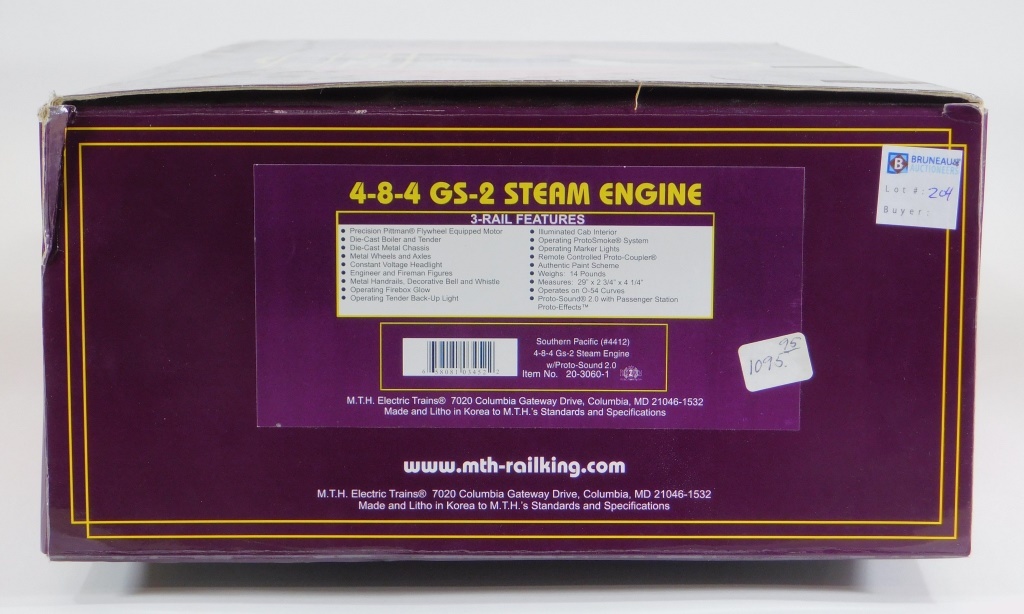 MTH SOUTHERN PACIFIC 484 GS-2 STEAM