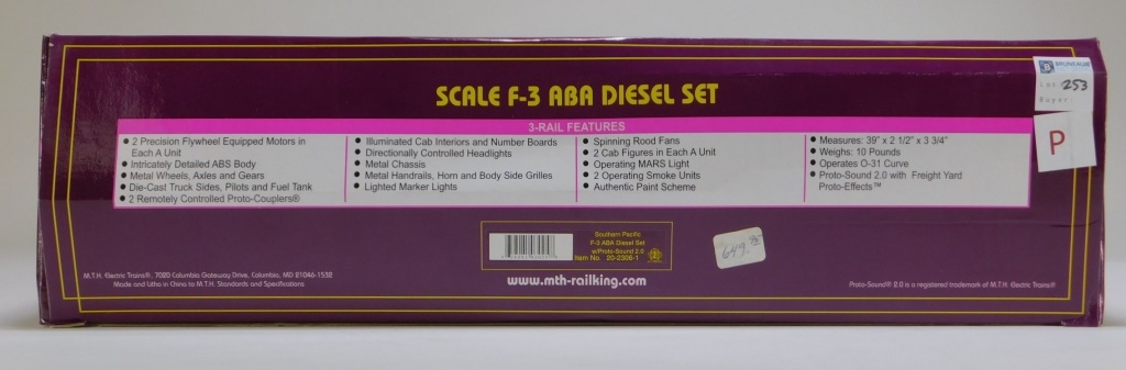 MTH SOUTHERN PACIFIC F-3 ABA DIESEL