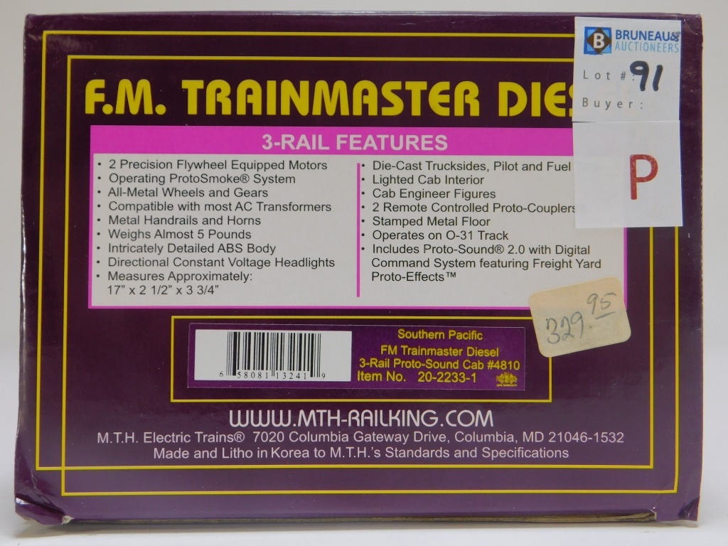 MTH SOUTHERN PACIFIC FM TRAINMASTER