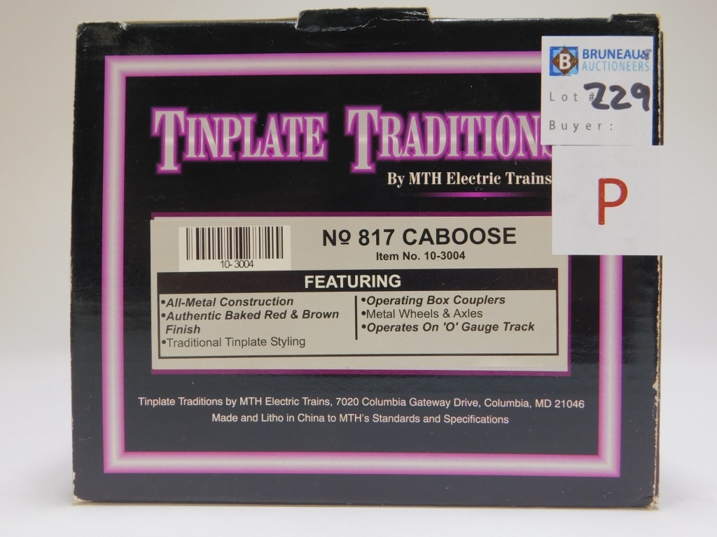 MTH TINPLATE TRADITIONS BROWN RED
