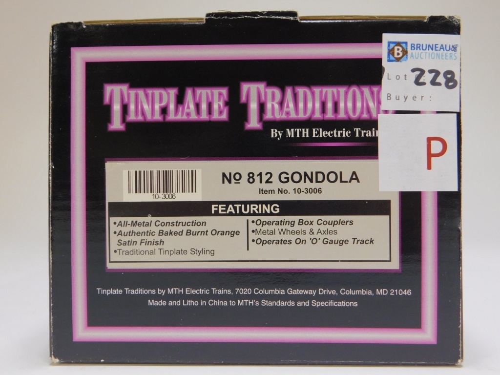 MTH TINPLATE TRADITIONS BURNT