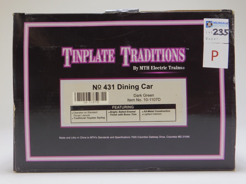 MTH TINPLATE TRADITIONS DARK