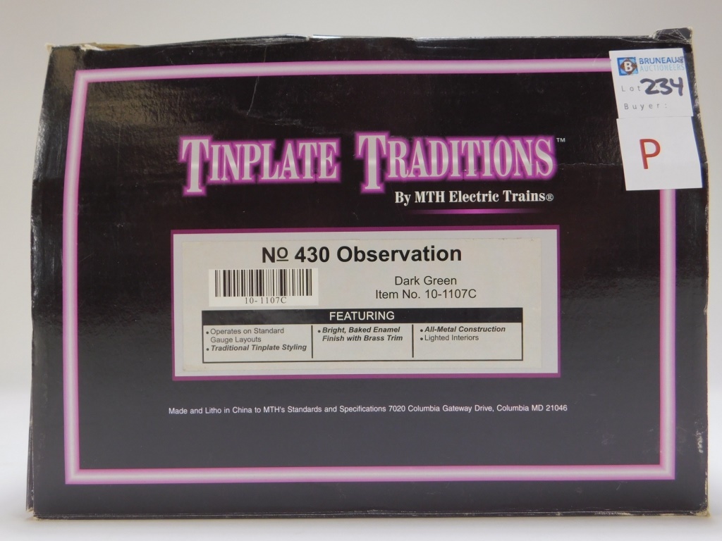 MTH TINPLATE TRADITIONS GREEN