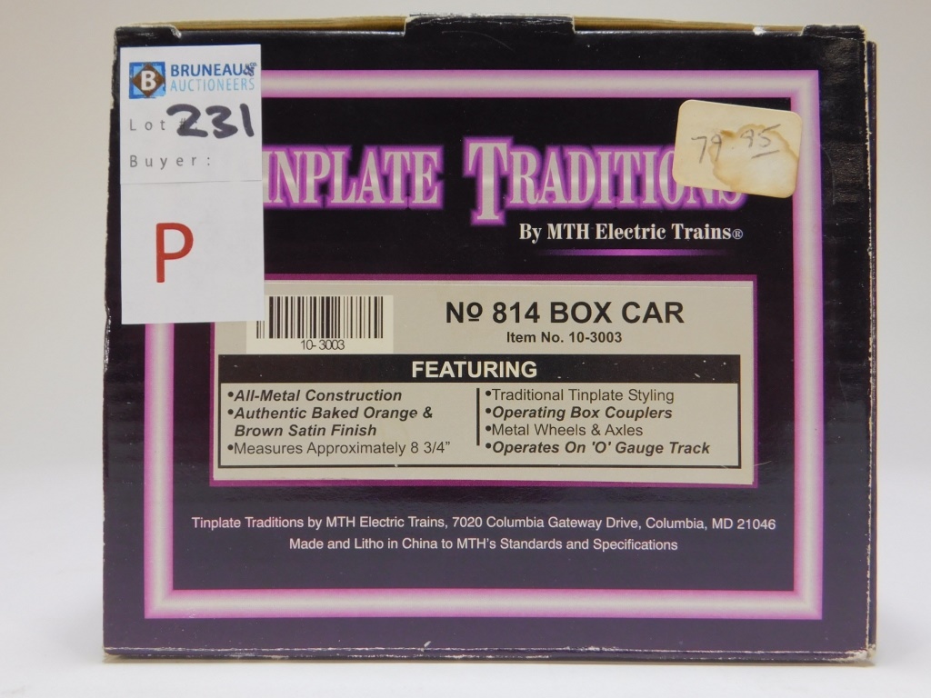 MTH TINPLATE TRADITIONS ORANGE