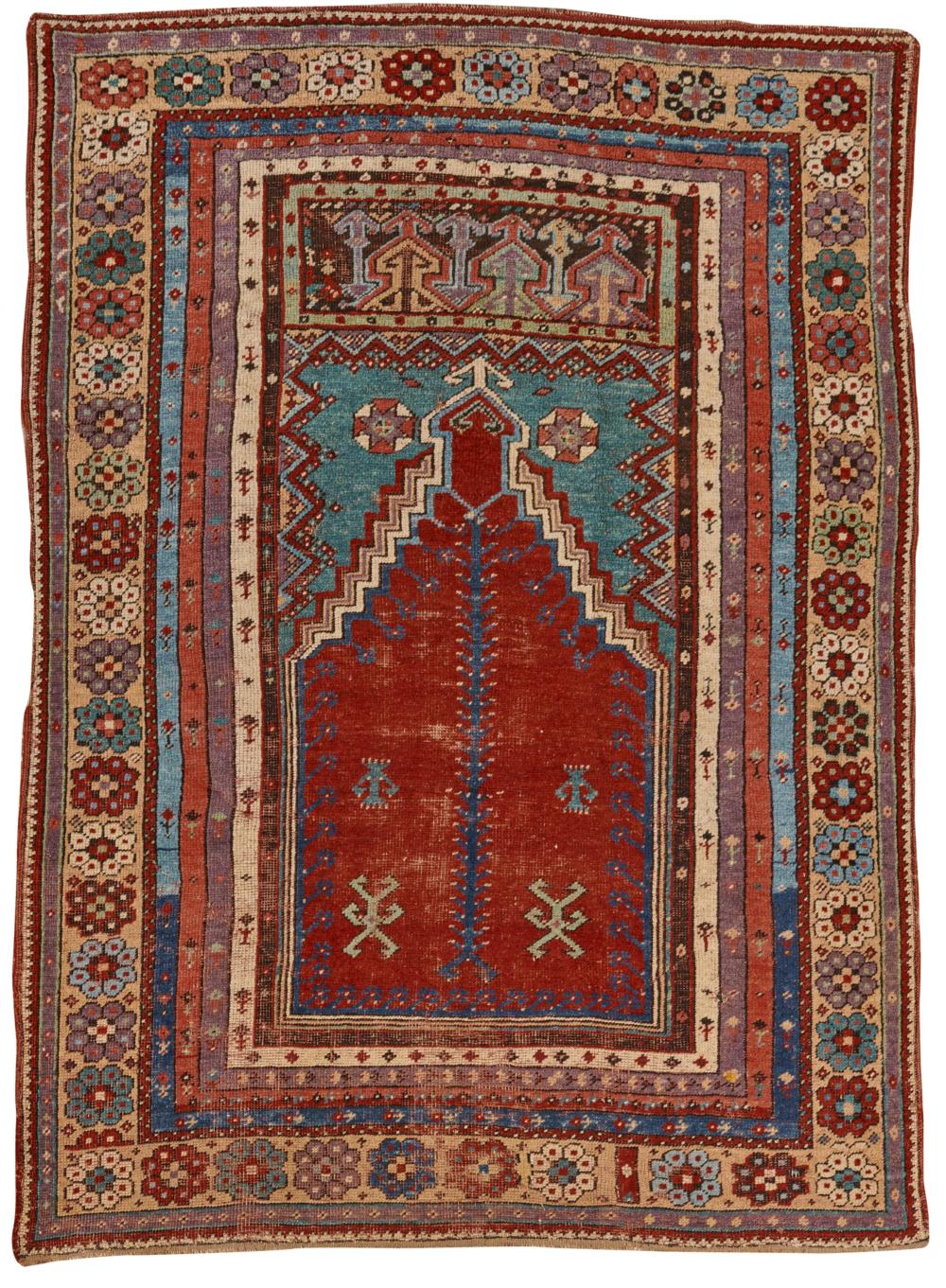 MUDJAR PRAYER RUG, TURKEY, MID 19TH