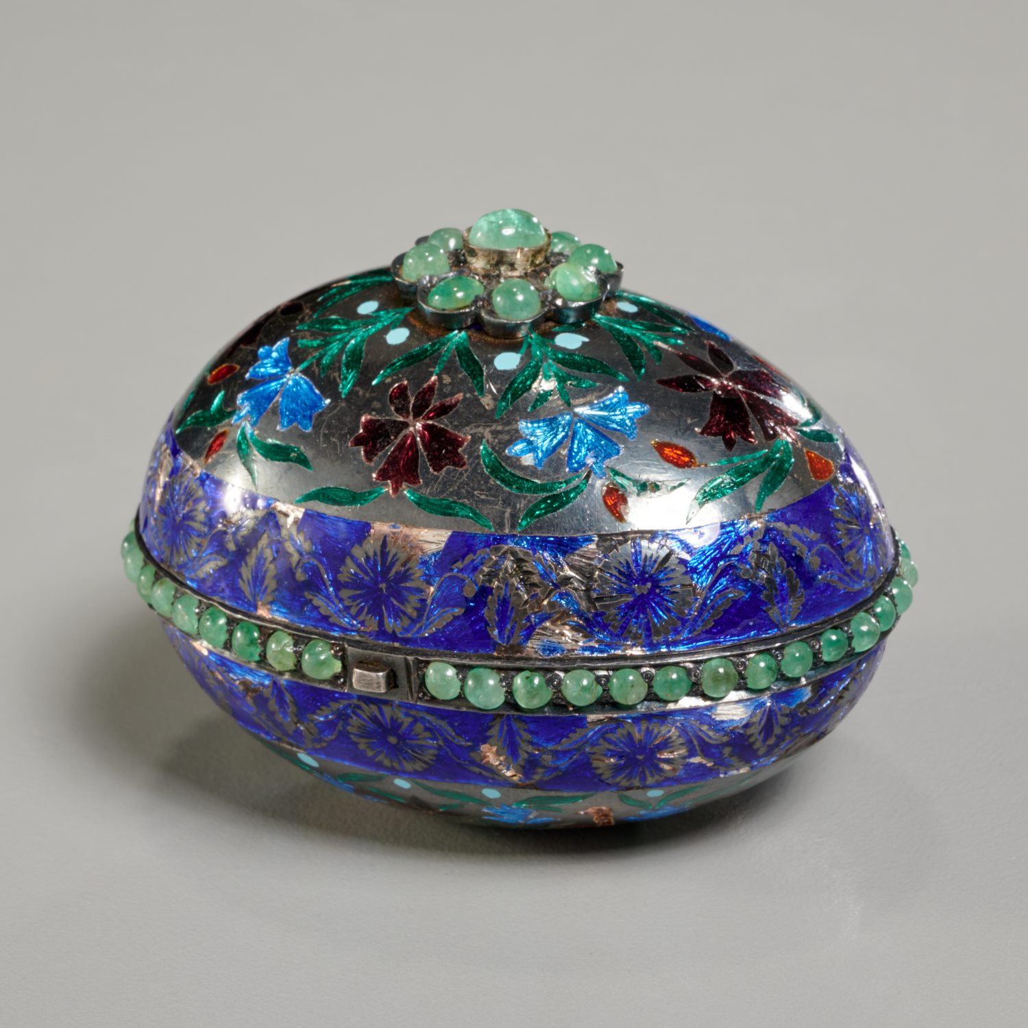 MUGHAL STYLE ENAMELED AND JEWELED
