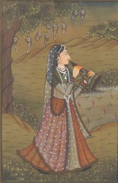 MUGHAL STYLE MINIATURE HAND PA