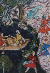 MUGHAL TYPE COURT GENRE INK AN