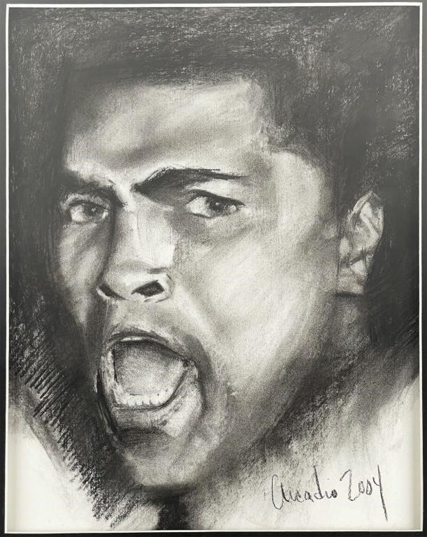 MUHAMMAD ALI ORIGINAL CHARCOAL