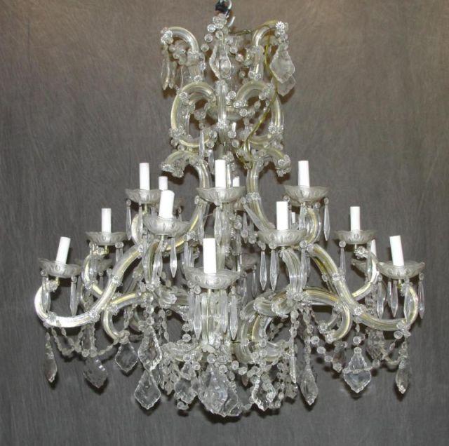 Multi Arm Cut Crystal Chandelier.