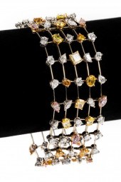 MULTI COLOR DIAMOND & 18K LATT