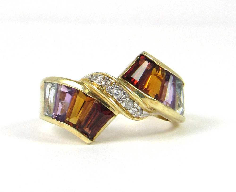 MULTI-COLOR GEMSTONE, DIAMOND AND