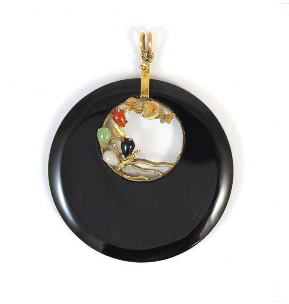 MULTI-COLOR JADE, ONYX AND FOURTEEN