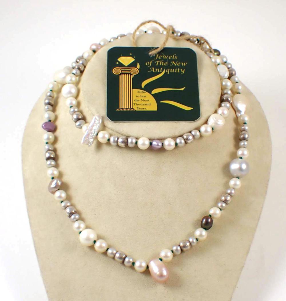 MULTI COLOR PEARL AND SILVER BEAD