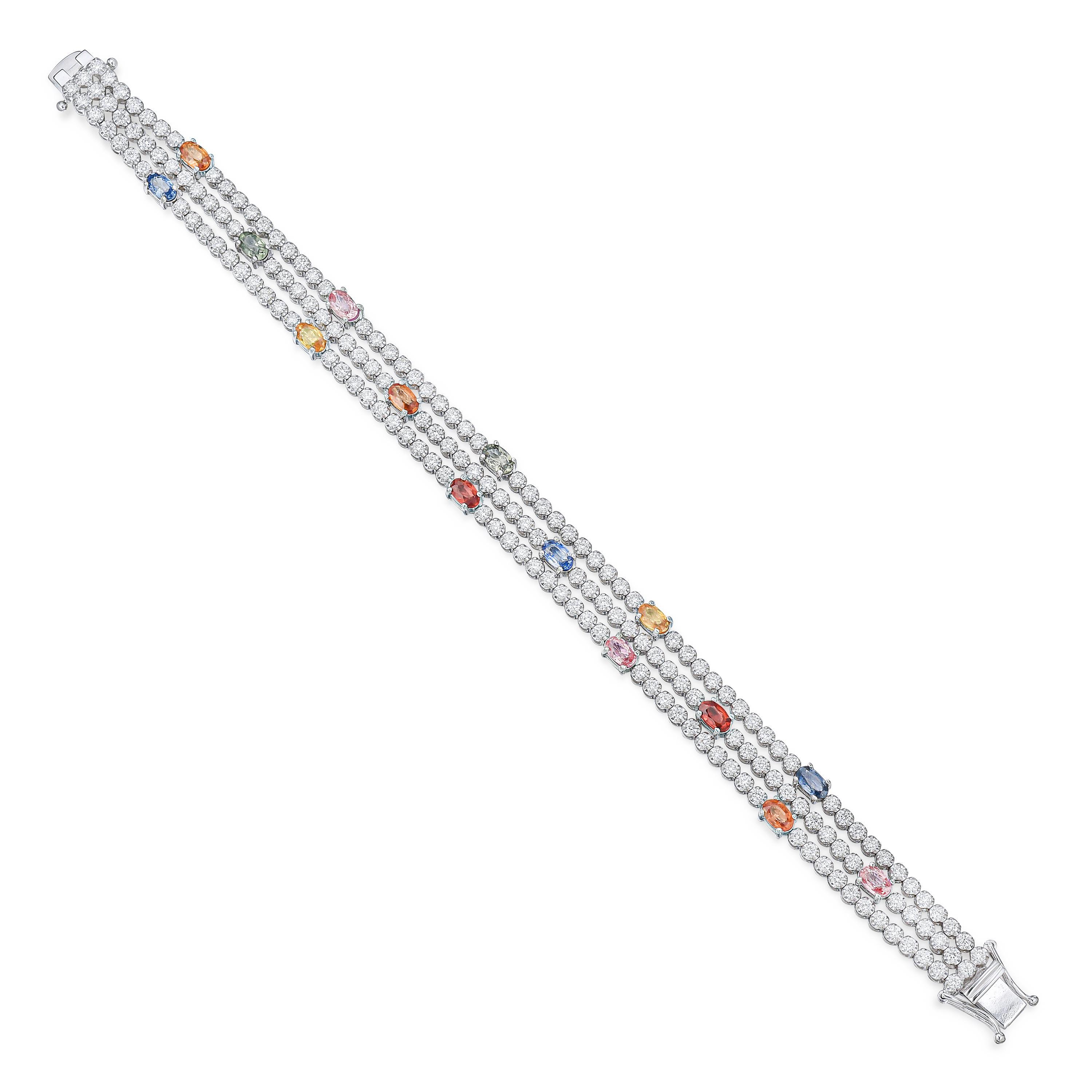 MULTI-COLORED SAPPHIRE AND