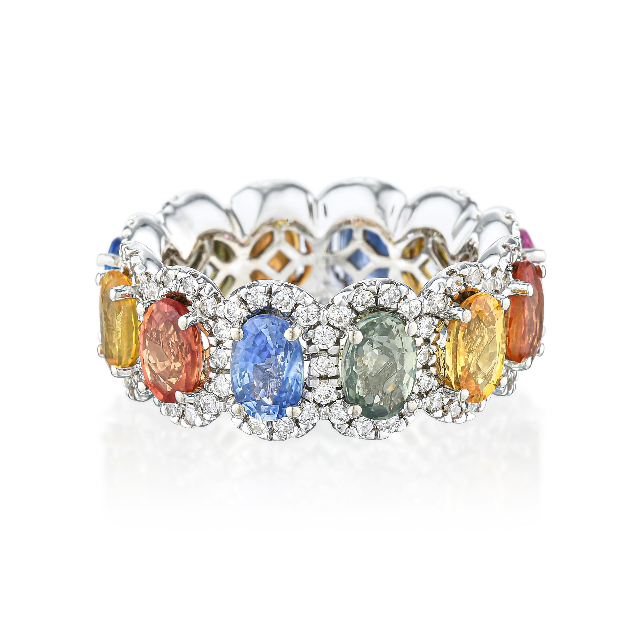 MULTI-COLORED SAPPHIRE AND