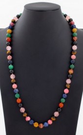 MULTI GEMSTONE BEAD NECKLACE M