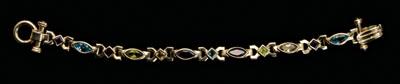 Multi-gemstone gold bracelet,