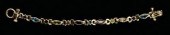 Multi-gemstone gold bracelet,