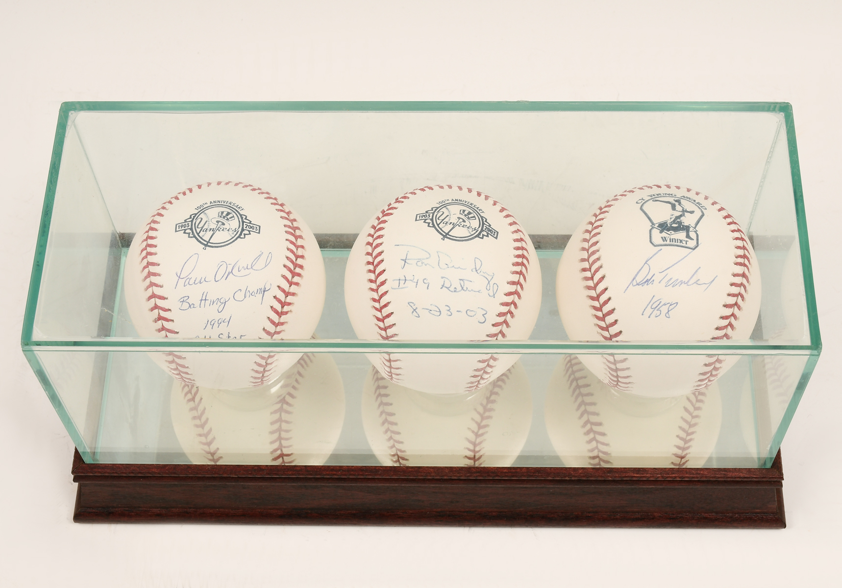 MULTI PIECE SIGNED BASEBALLS AND