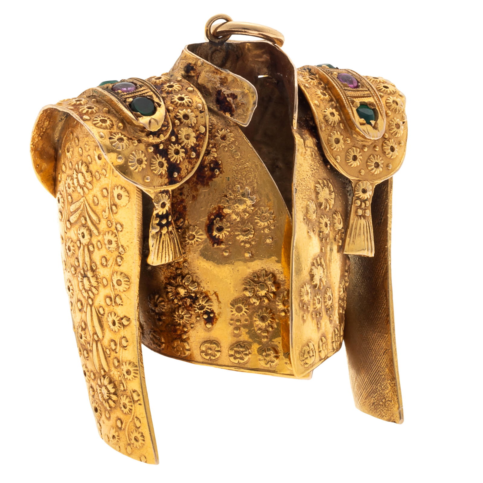 MULTI-STONE, 14K YELLOW GOLD BOLERO