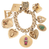 MULTI-STONE, 14K YELLOW GOLD C