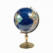 MULTI-STONE INLAID GILT BRASS