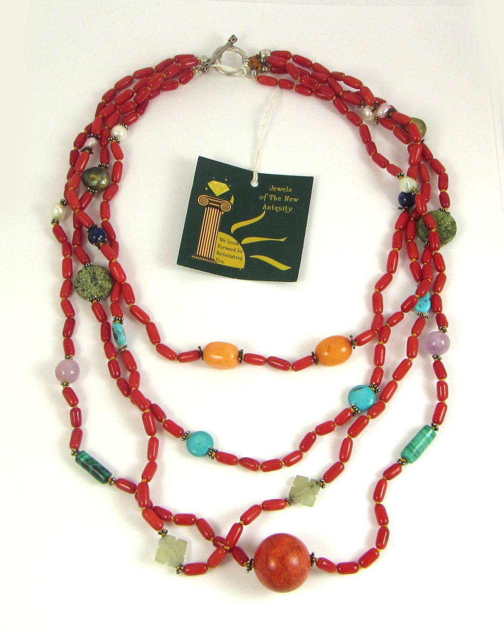 MULTI-STRAND COLORED GEMSTONE