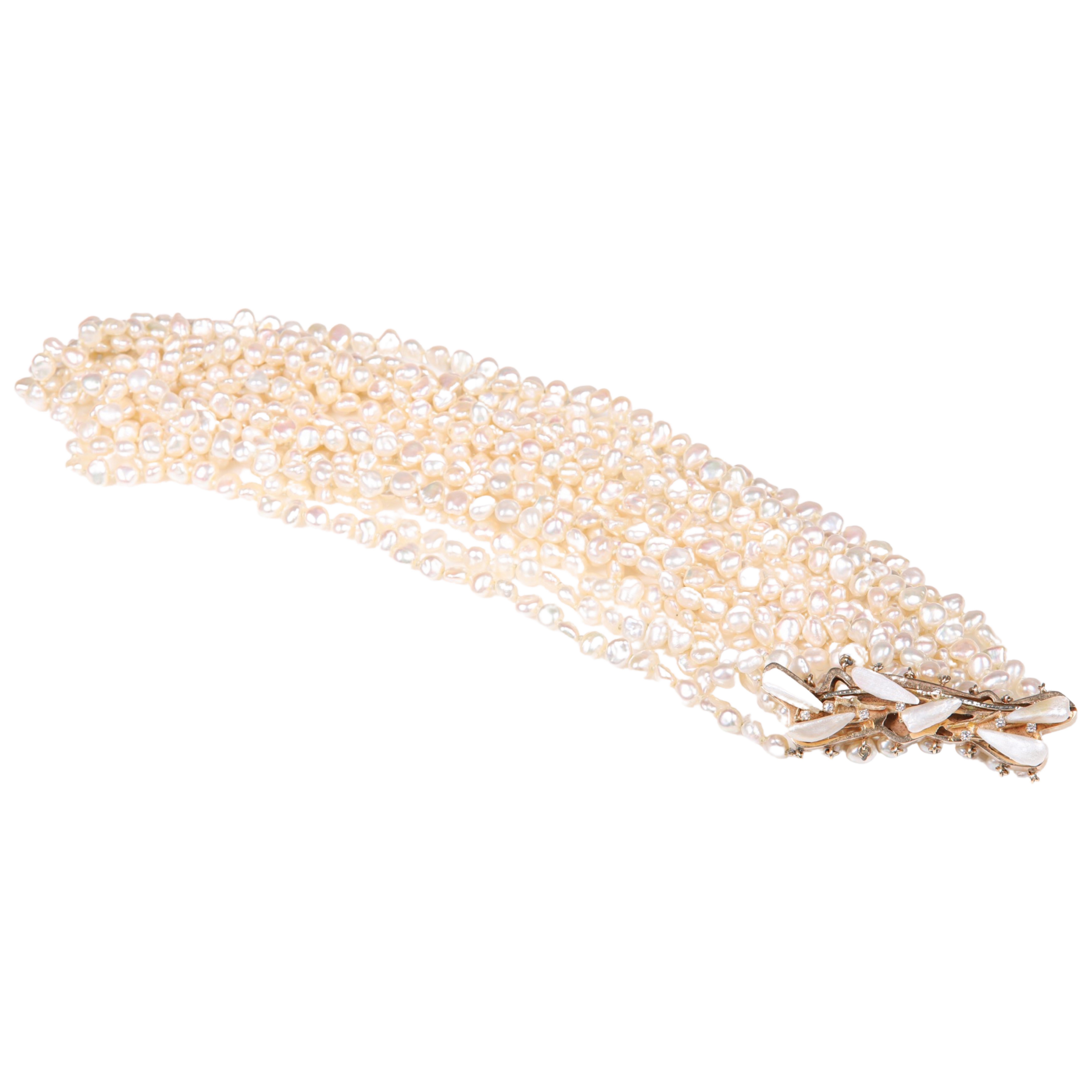 Multi-strand freshwater pearl