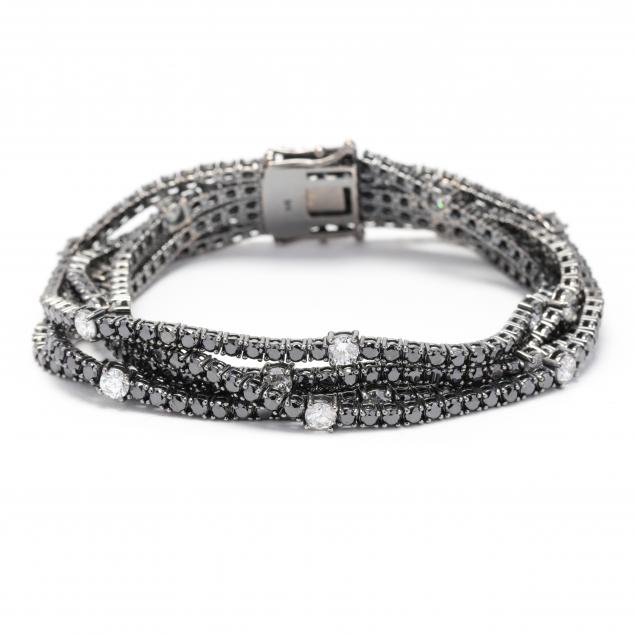 MULTI-STRAND GOLD, BLACK DIAMOND,