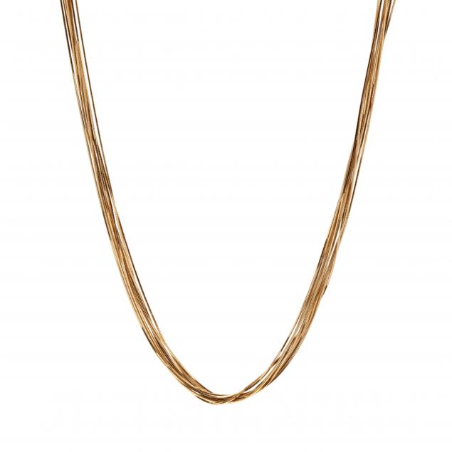MULTI-STRAND GOLD NECKLACE, ITALY