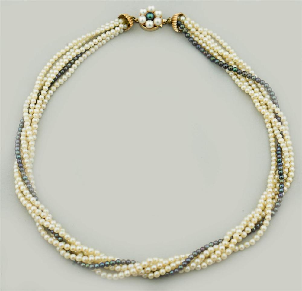MULTI-STRAND SEED PEARL NECKLACE