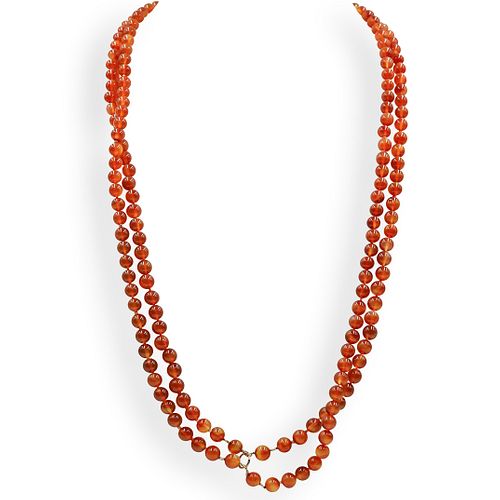MULTI STRANDED CARNELIAN BEADED