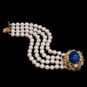 Multiple Strand Pearl Bracelet