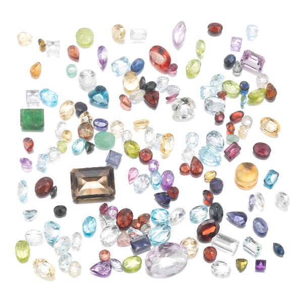 MULTIPLE UNMOUNTED 124 CARAT