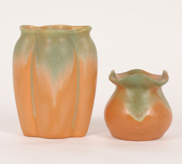 Muncie Art Pottery lot of two vases