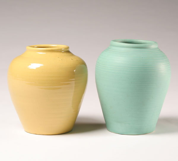 Muncie art pottery vases;