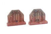 MUNCIE POTTERY OWL BOOKENDS, 5