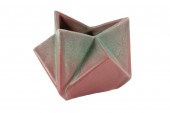 MUNCIE RUBA ROMBIC STAR VASE,