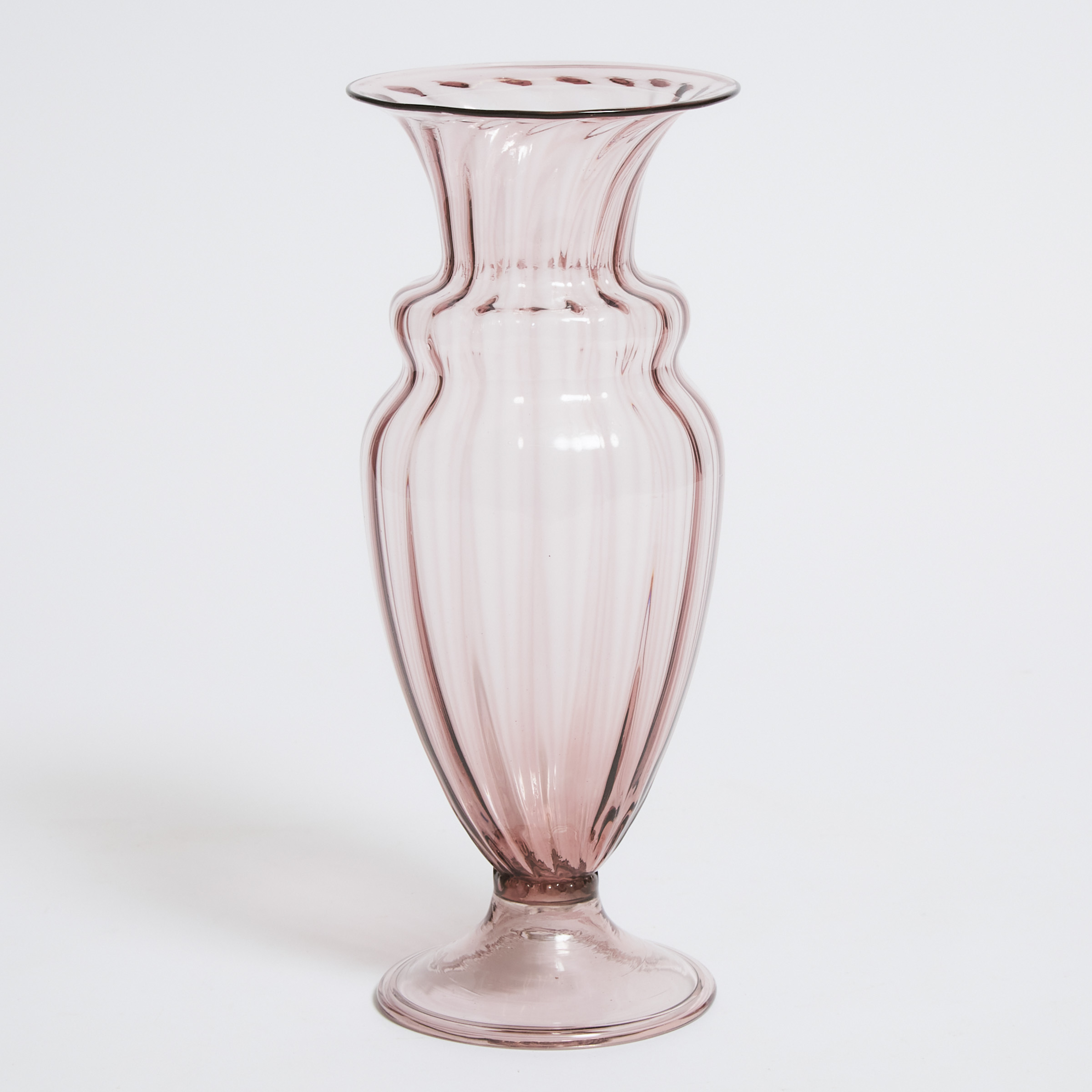 Murano Amethyst Glass Vase,