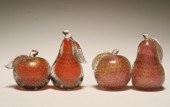 Murano art glass apple and pea