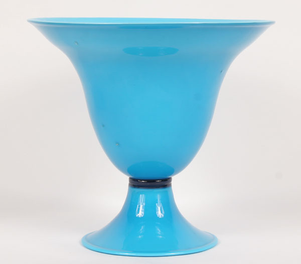 Murano art glass blue Incamiciato