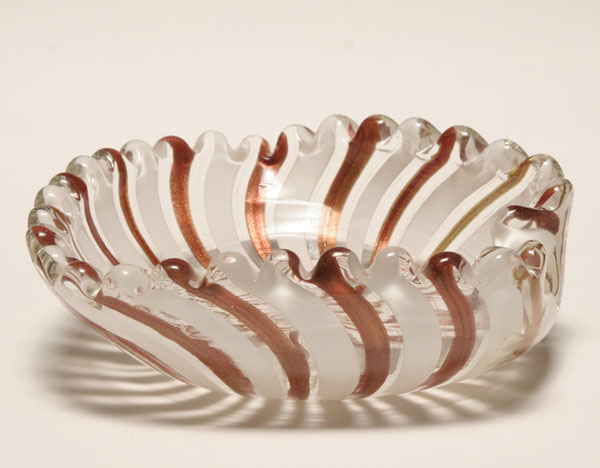 Murano art glass bowl with