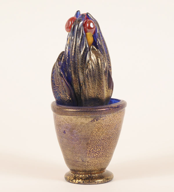 Murano art glass cactus flower by