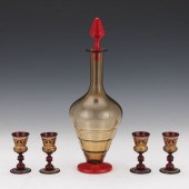 MURANO ART GLASS CARAFE WITH F
