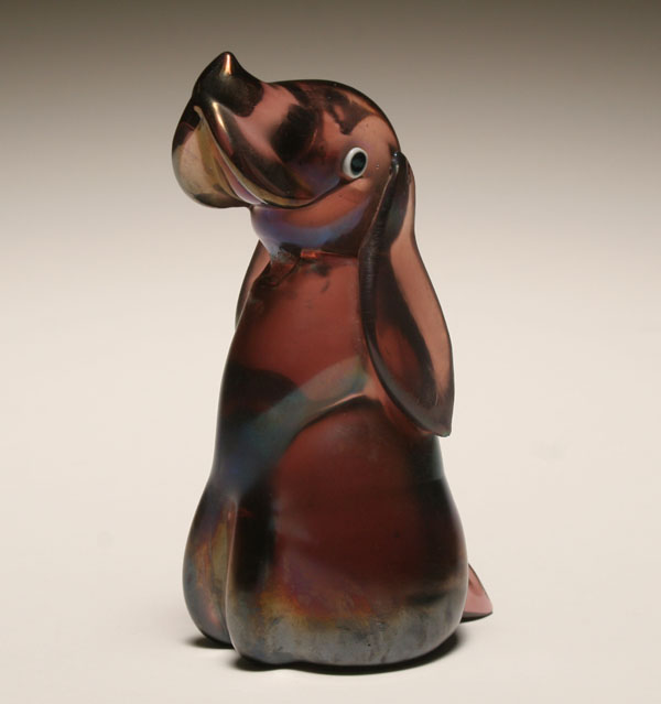 Murano art glass dog figure of a